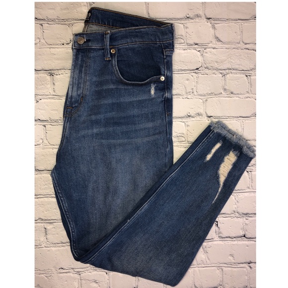 GAP Denim - GAP high rise TALL ripped jean
